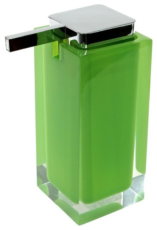 Square Soap Dispenser, Green