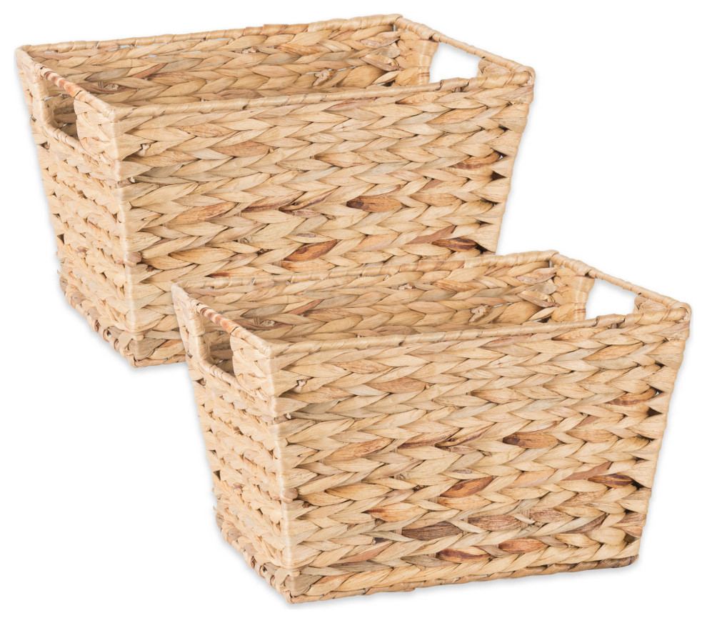 DII Medium Water Hyacinth Basket, Set of 2