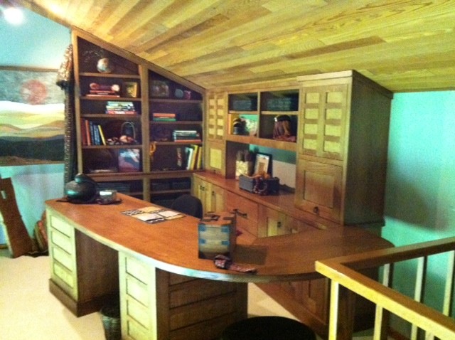 Quarter Sawn White Oak Custom Built Desk Office Asian Home