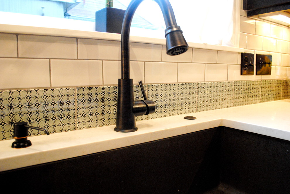 Example of a transitional kitchen design in Portland