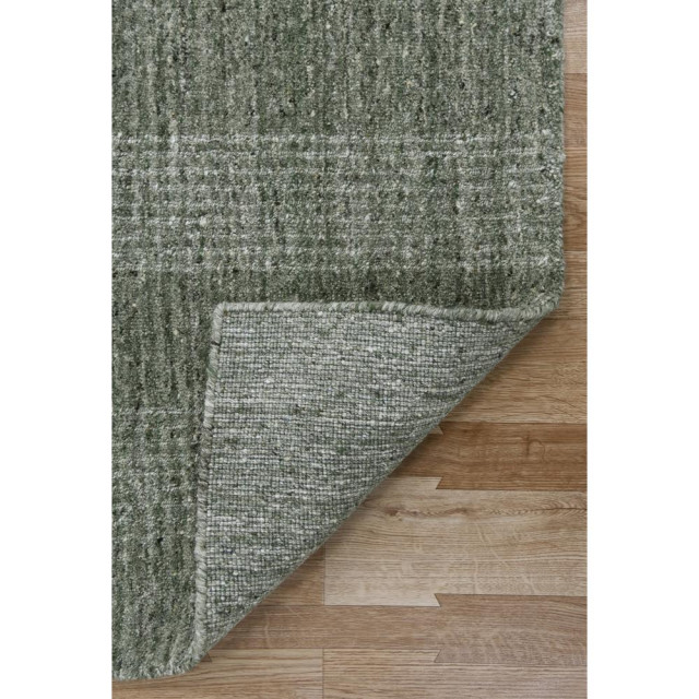 Brooklyn Bays Green HandWoven Wool Blend Area Rug, 5'x8', 5'x8