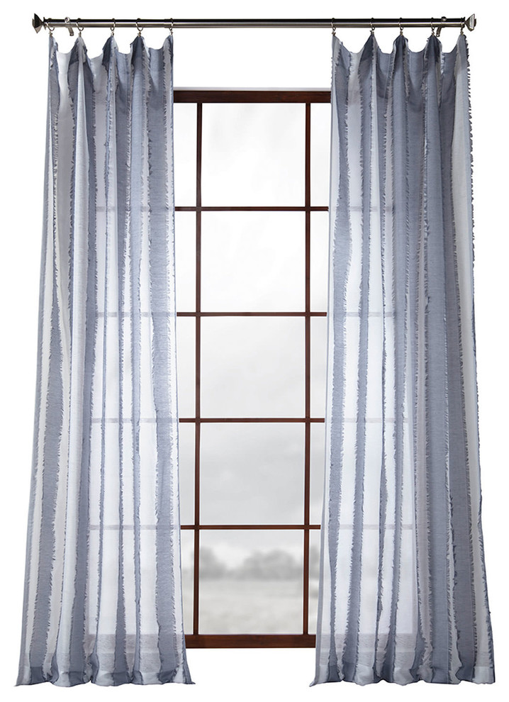 Antares Patterned Linen Sheer Curtain Contemporary Curtains