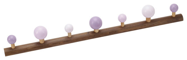 Romer Design EnKnag™ Coat Rack, Purple and Smoked Oak, Large