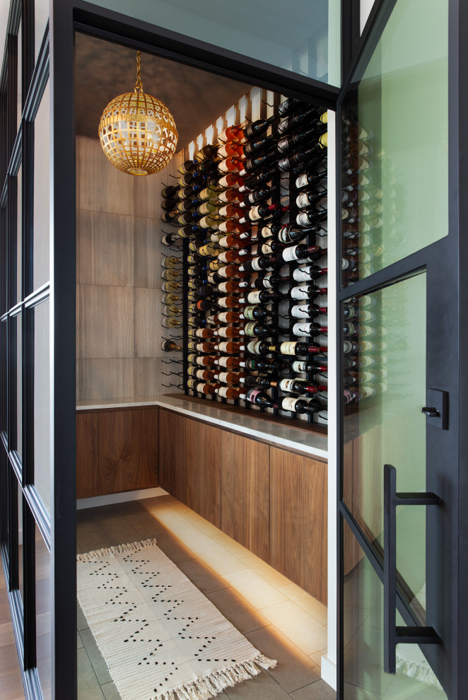 Inspiration for a contemporary wine cellar in Austin.