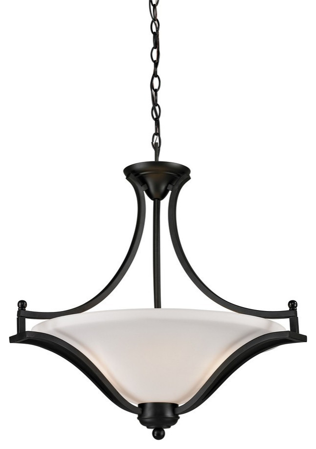 3 Light Pendant in Spanish Style 24 Inches Wide by 24 Inches High