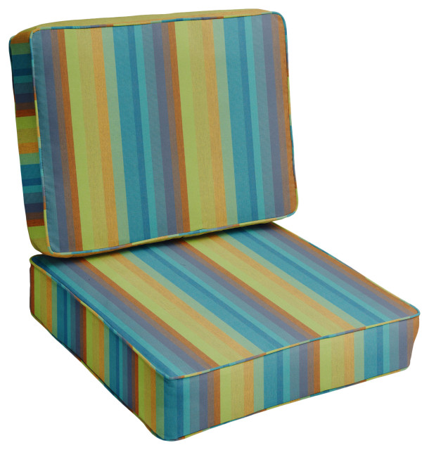 Sunbrella Astoria Lagoon Outdoor Corded Deep Seating Cushion Set, 23