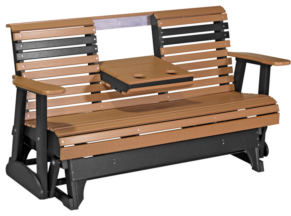 wood rollback glider bench