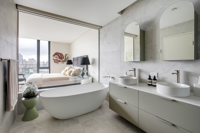 Ensuite Bathroom with Freestanding Bath and Bathroom Project contemporary-bathroom