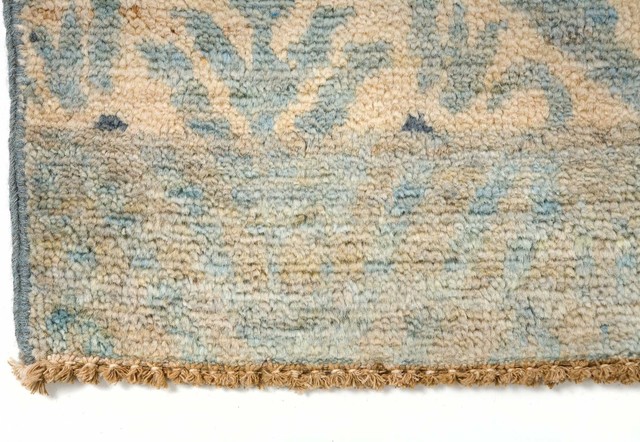 Sand Teal Dark Blue Ikat Rug 8x10 Rectangle