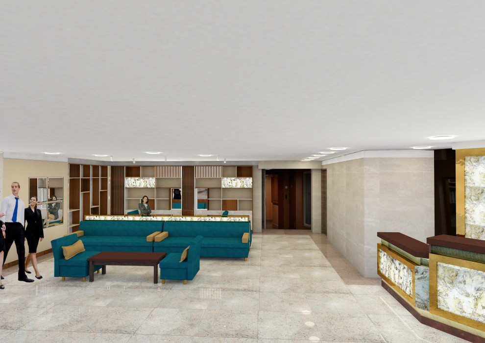 Проект холла отеля