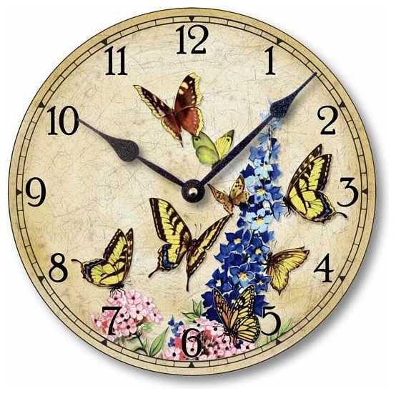 VintageStyle Butterflies Clock Victorian Wall Clocks by Fairy