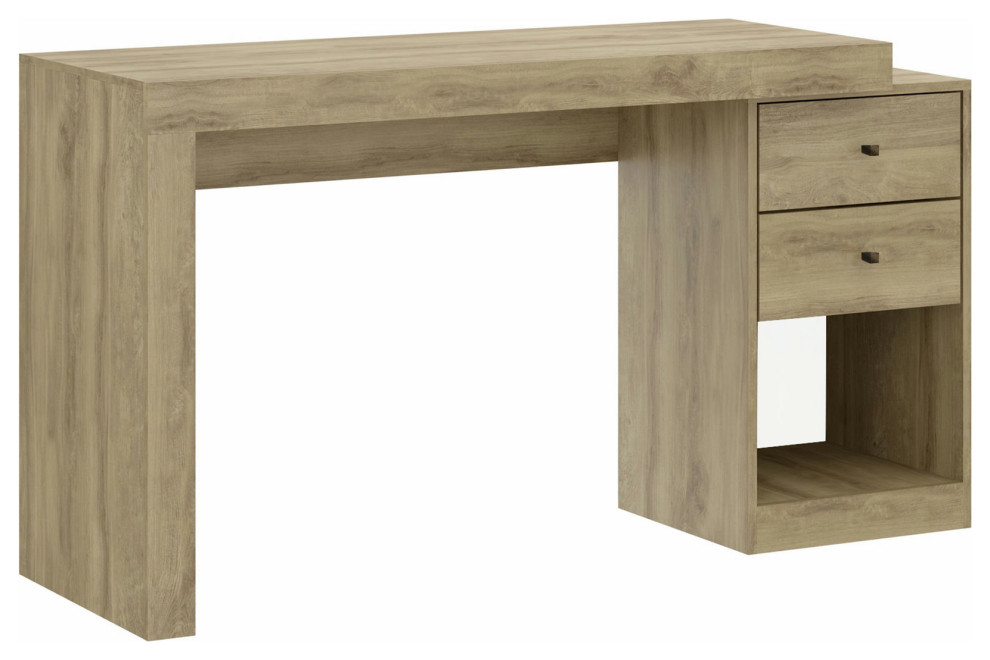 Techni Mobili Expandable Home Office Desk, Pine - Transitional - Desks ...