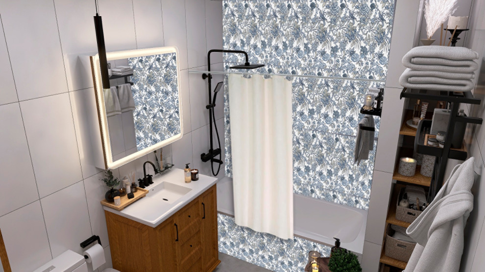 #017 Обновление ванной в кантри стиле