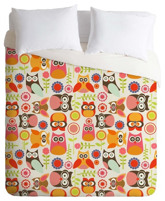 Deny Designs Valentina Ramos Cute Little Owls Duvet Cover