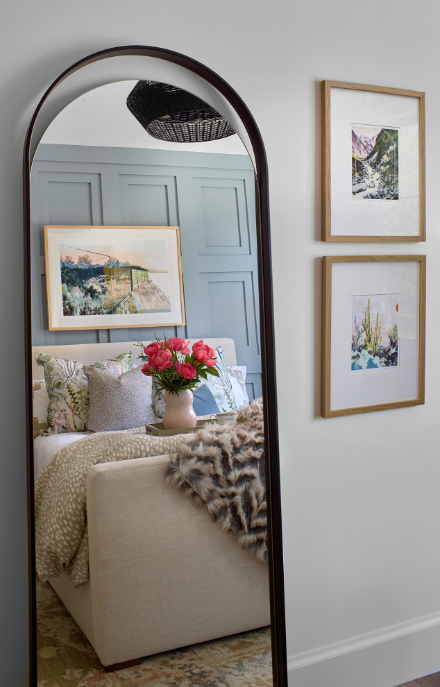 Mid-sized transitional home design photo in Denver
