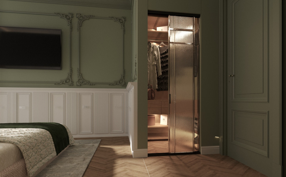 Квартира 140 м2 с зелеными акцентами