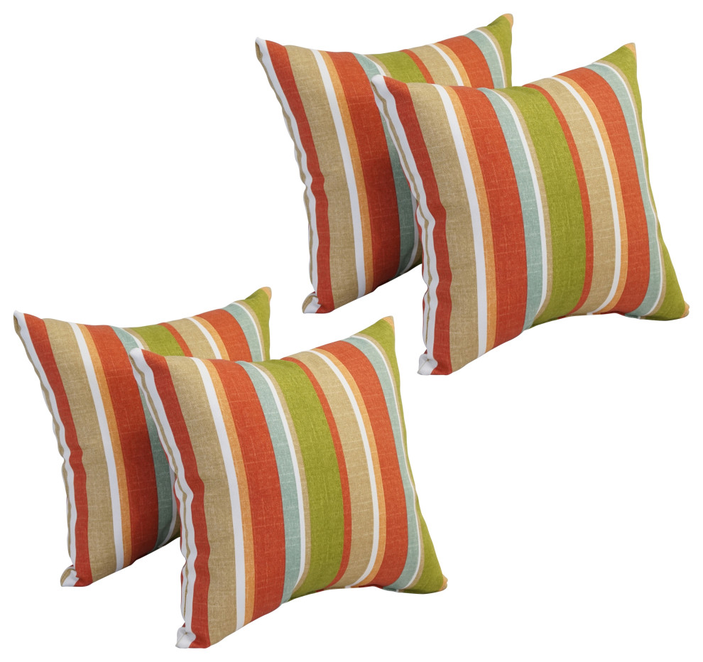 17" Square Polyester Outdoor Throw Pillows, Set of 4, Mcmile Sesame