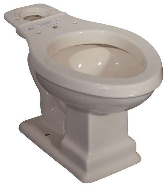 English Turn Elongated Toilet Bowl Only, Bisque
