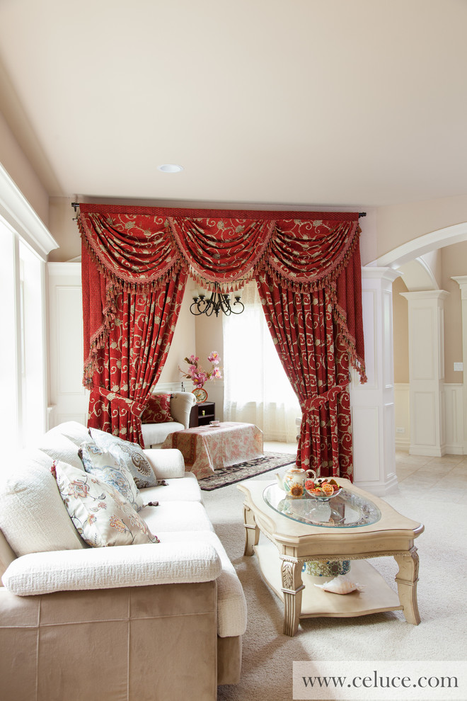 Valance curtains with swags and tails by celuce.com - Traditional ...