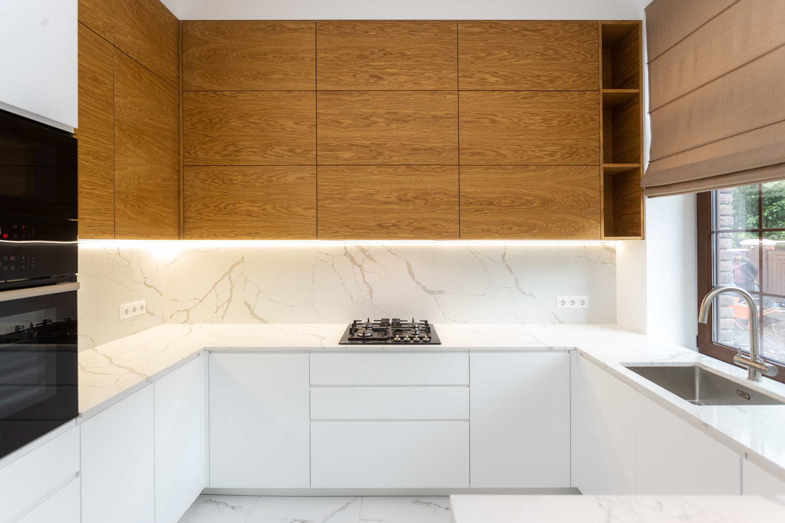 Шпонированная кухня в Зеленоградске