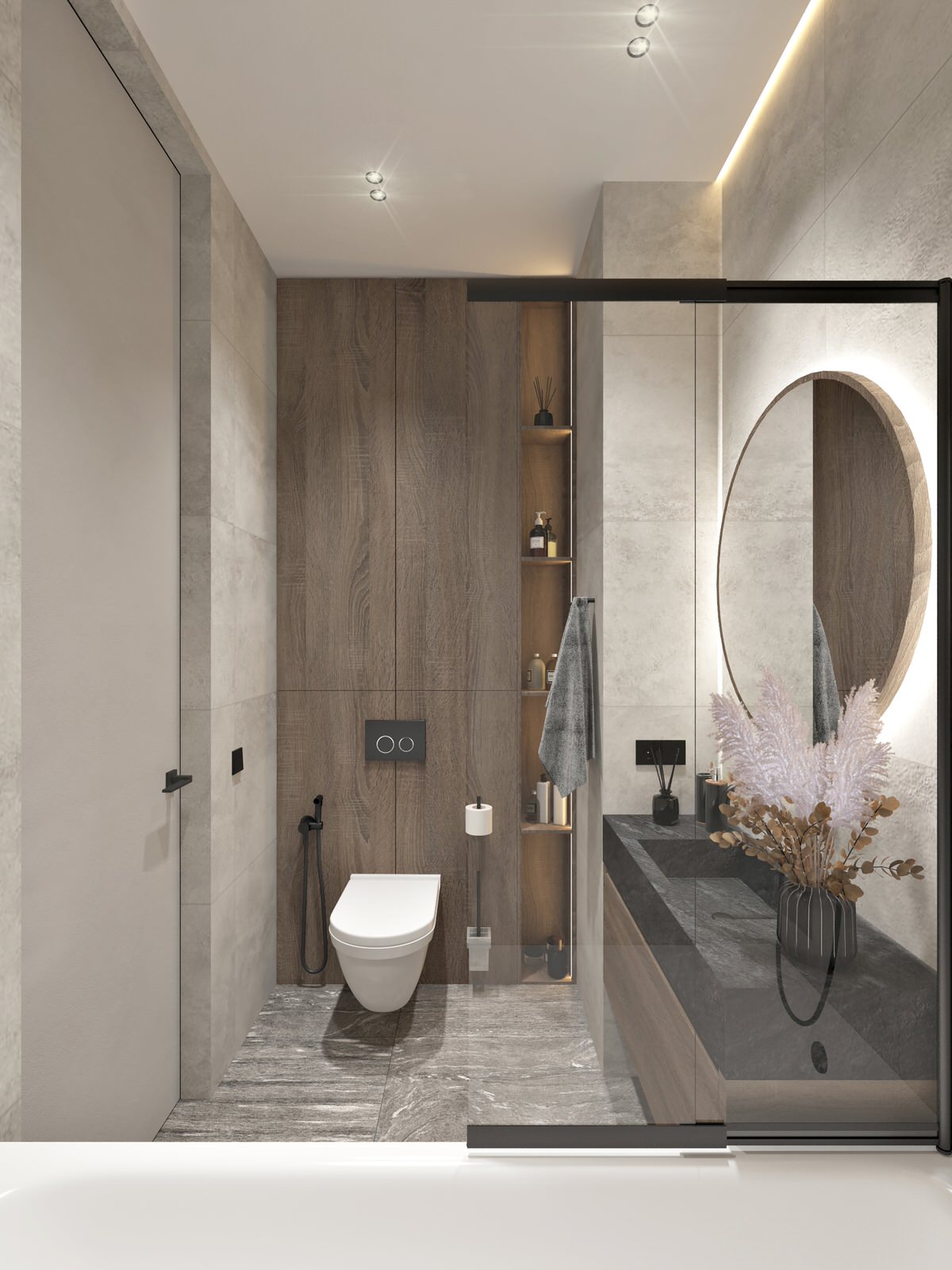 Минимализм для молодой семьи в ЖК Wellton Towers, г. Москва