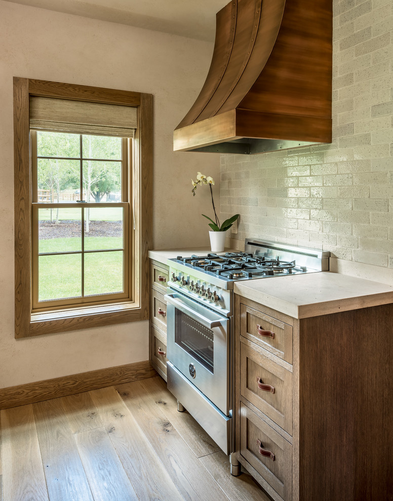 Inspiration for a rustic kitchen remodel in Denver