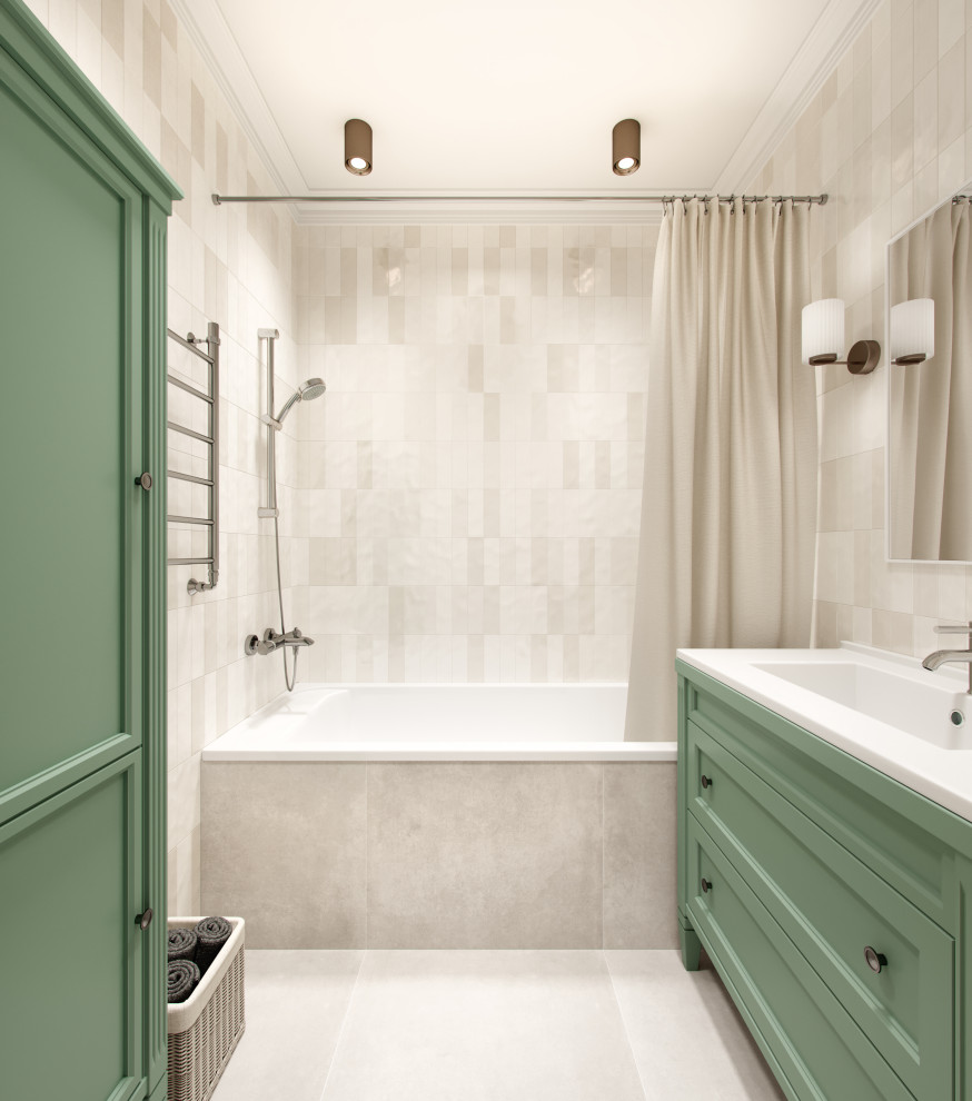 Сиреневая квартира для мамы и дочки