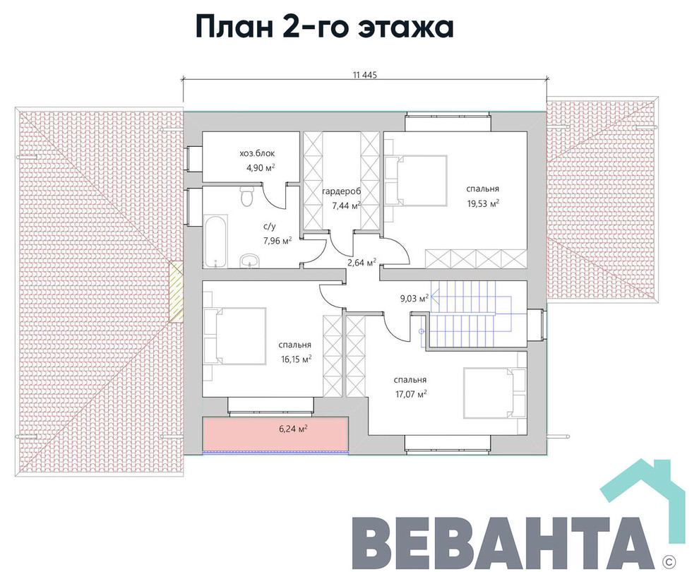 Загородный дом по проекту "Дом Валерии"