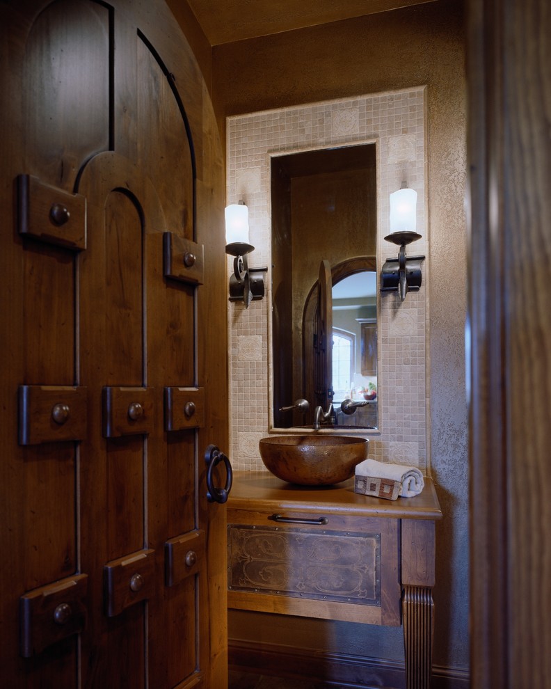 This is an example of a traditional powder room in Omaha.