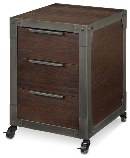 Landia Home Nightstand with Rolling Wheels Industrial Nightstands And Bedside Tables by