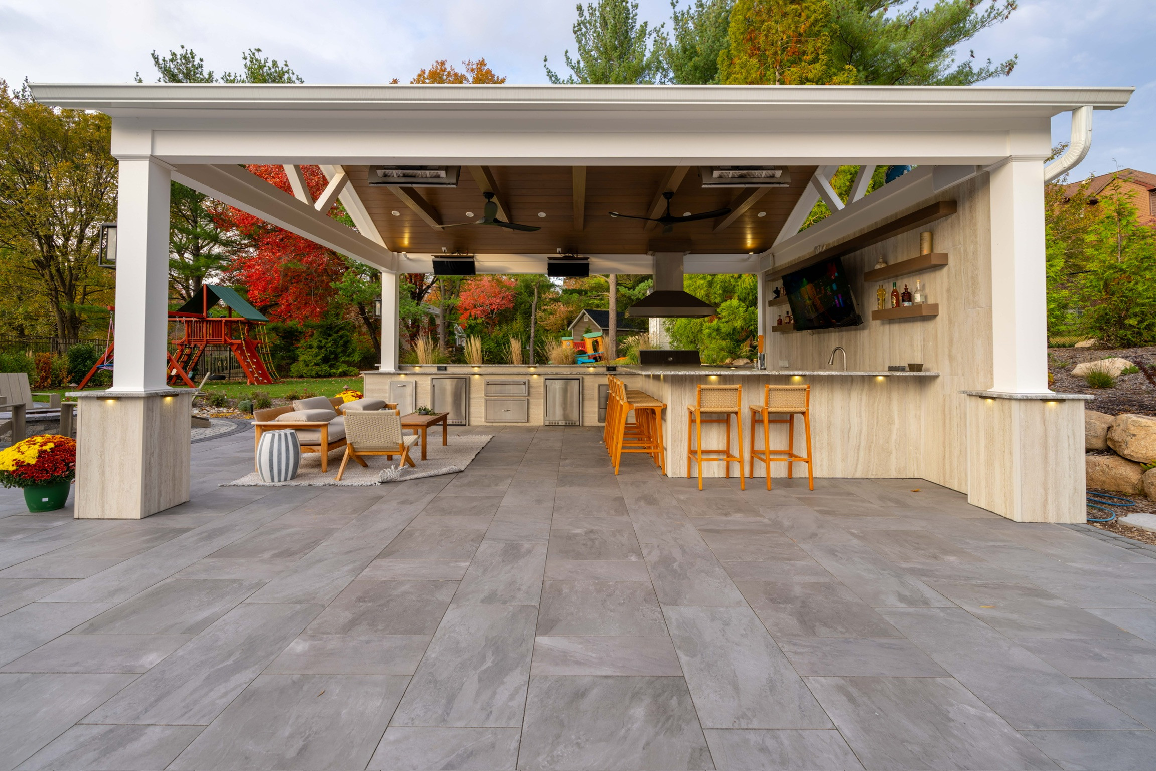 Porcelain Paradise with a Party Pavilian