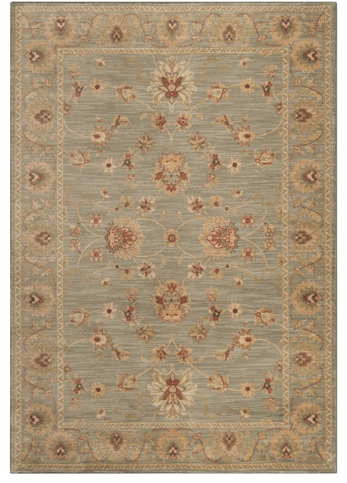 Valencia Area Rug, Rectangle, Lily Pad Green-Olive, 5'3"x7'8"