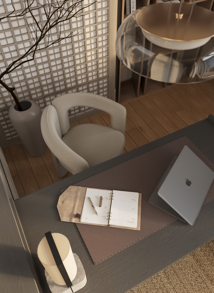 Дизайн-проект лоджии в стиле Джапанди