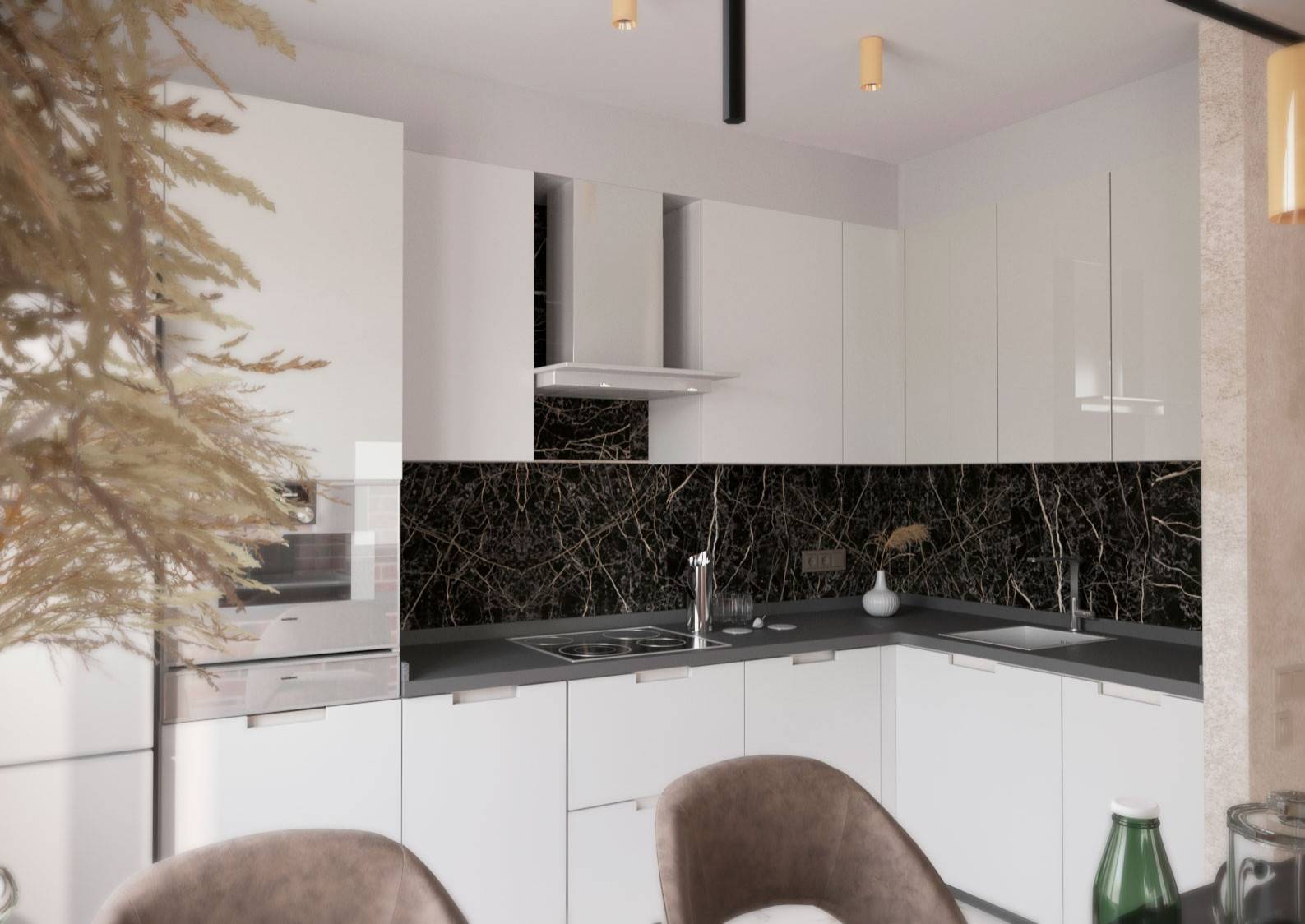 Дизайн интерьера двухкомнатной квартиры - ЖК Спутник