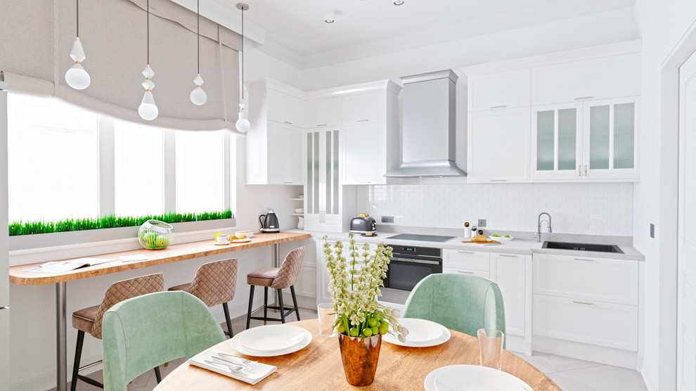 Дизайн интерьера и визуализация кухни 22 кв,м.