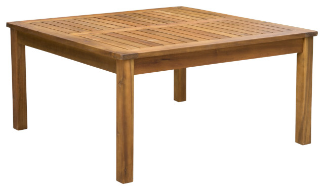 GDF Studio Capri Outdoor Teak Fnished Acacia Wood Coffee Table