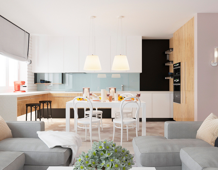 Дизайн интерьера трехкомнатной квартиры по ул. Восточной.