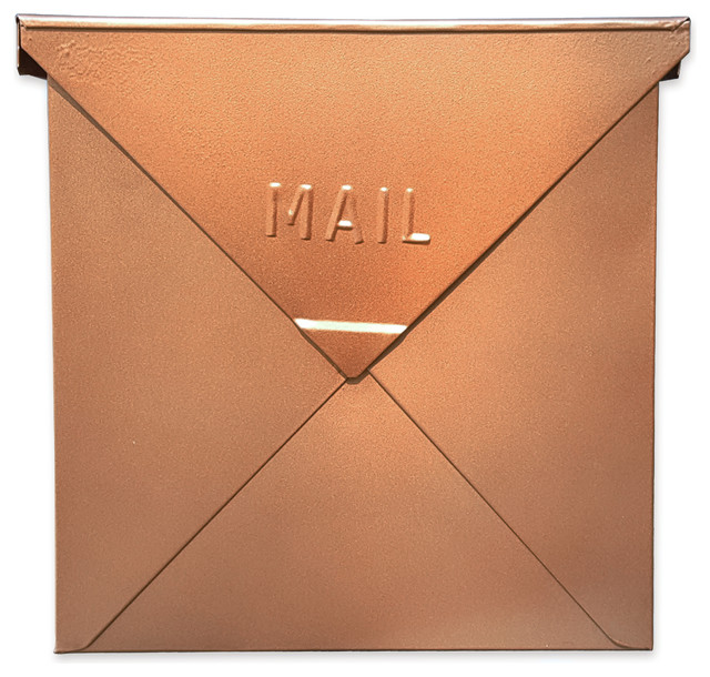 Nach Chicago Industrial Style Wall Mounted Mailbox Copper