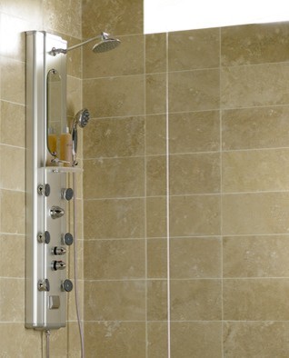 Jacuzzi-EC33 Ristorre Metallo Shower Panel with Rainshower Showerhead and Multi-