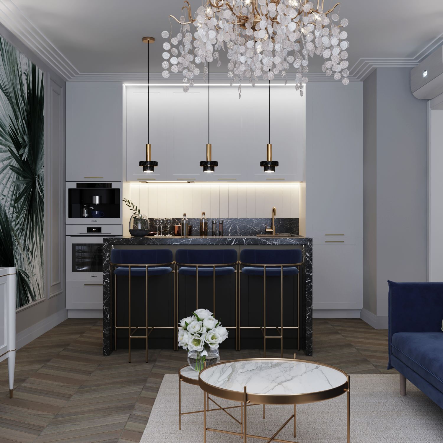 Дизайн проект однокомнатной квартиры в ЖК "Европейский" г. Тюмень