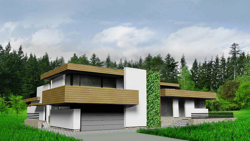 Загородный дом с бассейном и гаражом