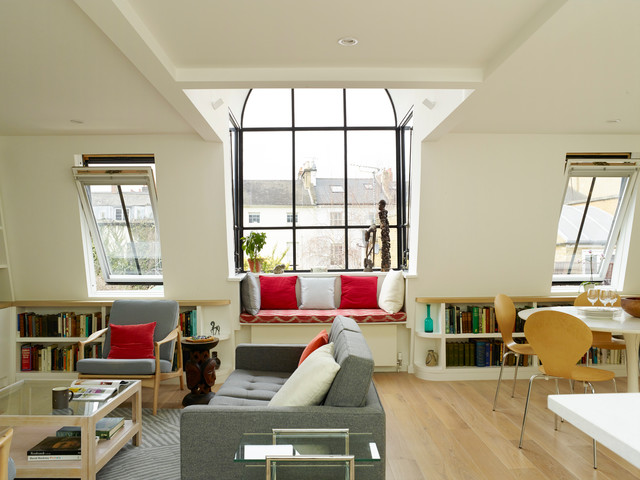 Kensington Mews House - Basement Design contemporary-living-room