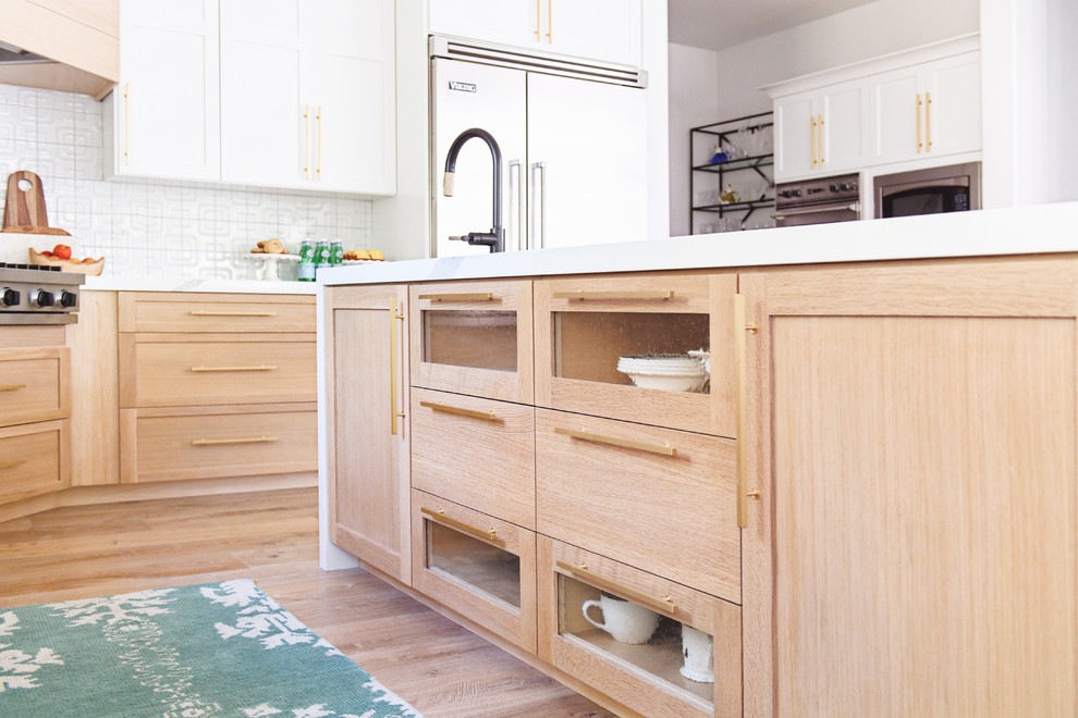 Example of a transitional kitchen design in San Diego
