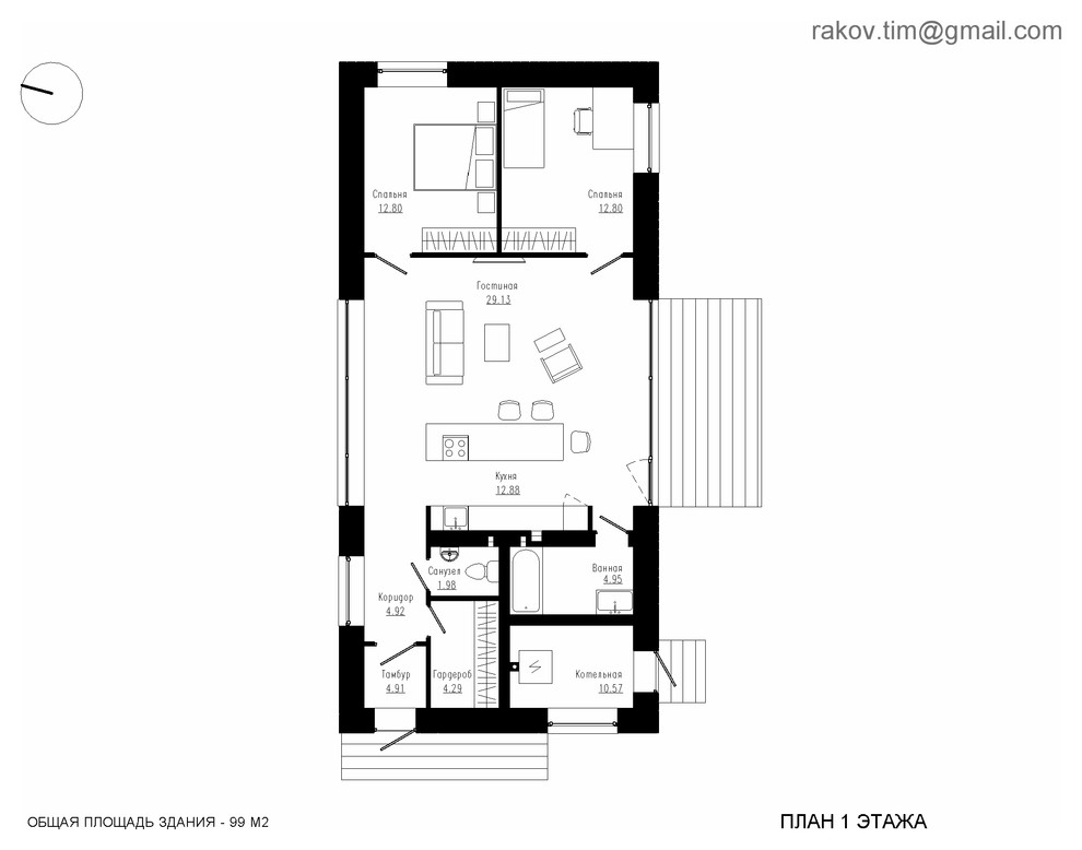 Дом для молодой семьи – 100 м2., г. Санкт-Петербрург