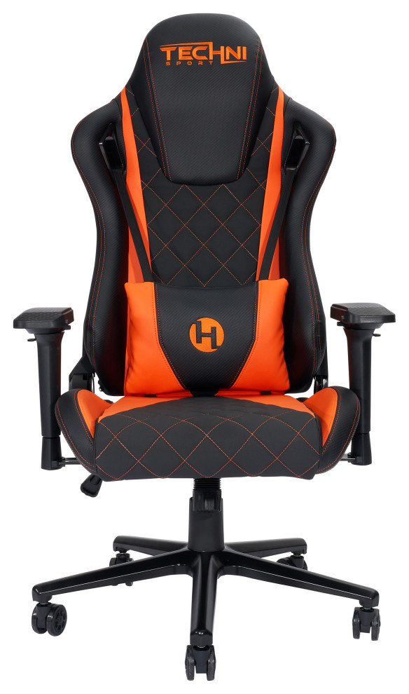 Techni Sport High Back Racer Style PC Gaming Chair With Orange RTATS84
