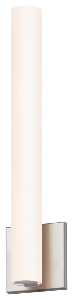 Tubo Slim LED Contemporary 18" LED Sconce, Nickel