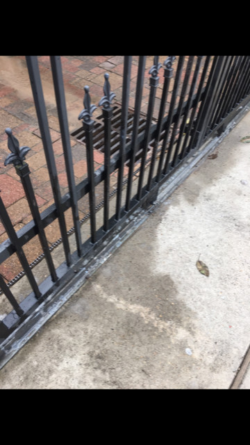 Wrought Iron Fence Renewed & Repainted.