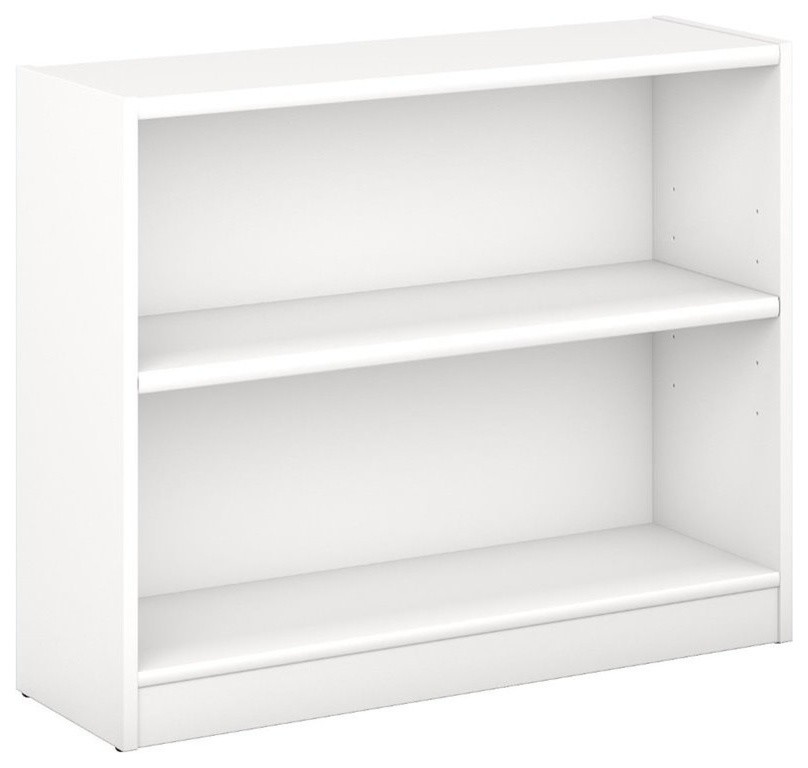 Pemberly Row 2 Shelf Bookcase in Pure White