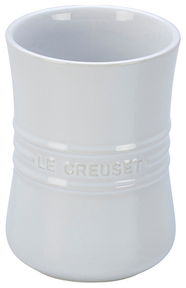 Le Creuset White Stoneware Storage & Prep 1 Quart Utensil Crock ...