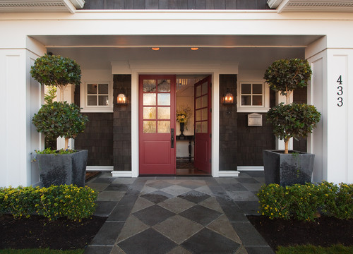 contemporary traditional front door design